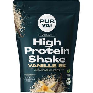 PURYA Proteinpulver High Protein Shake 5K, 300 g, BIO, 19 g Protein je Portion (30 g), Vanille