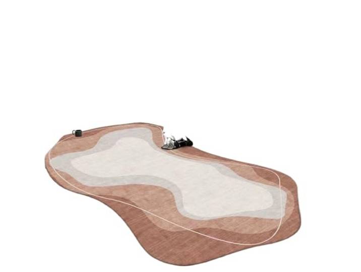 NJIEzhao Minimalistischer, unregelmäßiger Wohnzimmer-Dekorationsteppich Home Decor Schlafzimmer Nachttisch Teppich Große Fläche Matte Rutschfeste waschbare Teppiche(Color23,180x250cm)