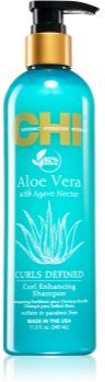 CHI Aloe Vera Curl Enhancing champô para cabelos cacheados 340 ml. Aloe Vera Curl Enhancing