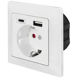 LogiLink PA0262 Steckdose CEE 7/3 + USB Weiß