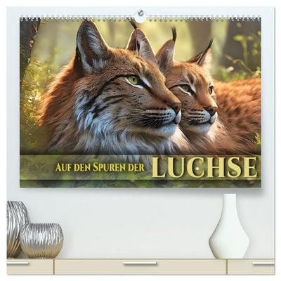 Auf den Spuren der Luchse (hochwertiger Premium Wandkalender 2027 DIN A2 quer), Kunstdruck in Hochglanz