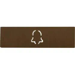 DoorBird D21x Namensschild für eine Ruftaste, Glockensymbol – Echte Baubronze