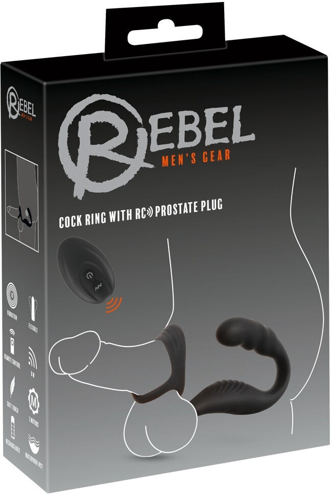 Rebel Anneau pénien avec plug prostatique vibrant et télécommande