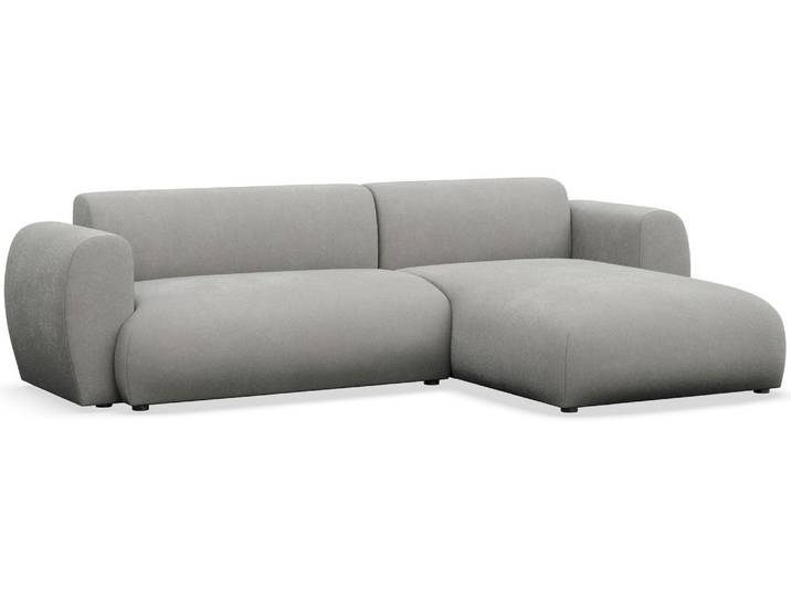 Selsey Emia – L-Form Ecksofa mit Schlaffunktion, pflegeleichte Chenille, rechts ausgerichtet, Hellgrau