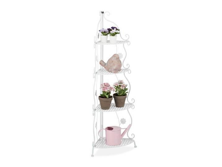 Relaxdays Metalen plantenrek hoek