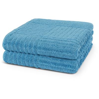 Handtücher ROSS "CARRE", blau (ozean), B:50cm L:100cm, Frottier, Frottier, Handtücher, 100% Baumwolle, Rippenstruktur, große Farbauswahl