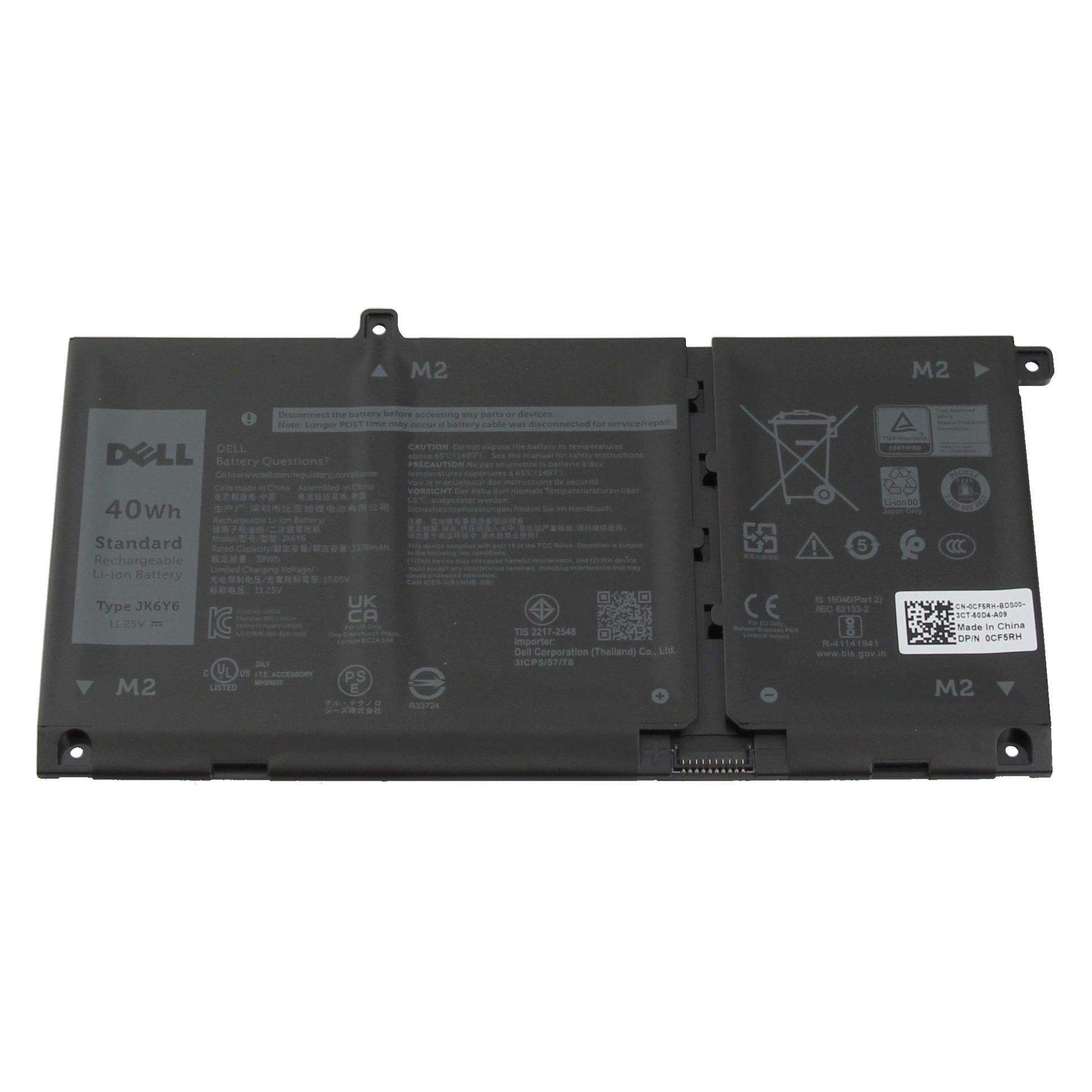 Dell 40Wh Lithium Ion battery for (3 Zellen, 3550 mAh) (PDDF0)