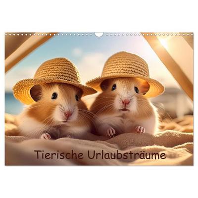 Tierische Urlaubsträume (Wandkalender 2027 DIN A3 quer), CALVENDO Monatskalender