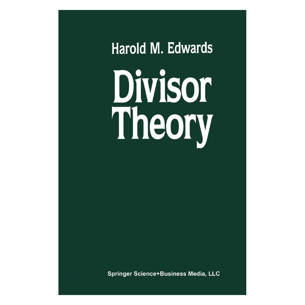 Birkhäuser Divisor Theory (Englisch, Softcover, Harold M. Edwards) (56040680)