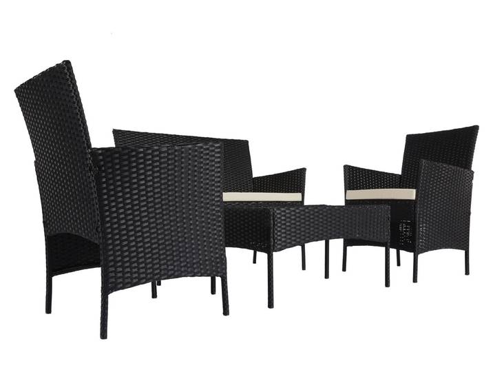 Home and More Lounge-Set Punta Arenas II Schwarz 83 × 71 × 103 cm
