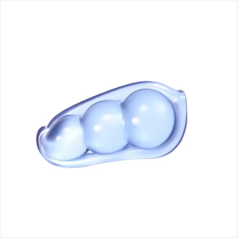 INF Transparentes Silikon Mauspad - Ergonomische Handgelenkstütze für Komfort Blau