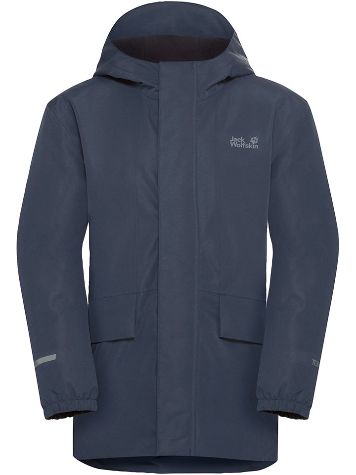 Jack Wolfskin Regenjacke "Canvey" in Dunkelblau - 116