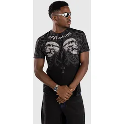 Affliction Collapse T-Shirt black lava wash Gr. S