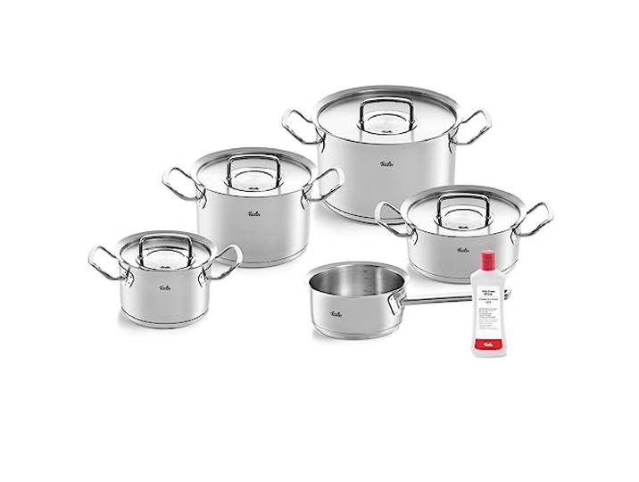 Fissler, Original-Profi Collection Kochtopfset 5-teilig, Edelstahl, Metalldeckel, inkl. Edelstahlpflege, Induktion, Amazon Exklusiv