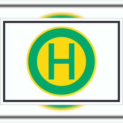 HB-Druck Aufkleber Haltestelle Symbol A1 (594x841mm)