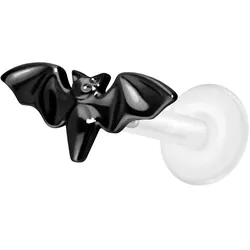 PTFE Labret mit Innengewinde + Titan-Aufsatz FLEDERMAUS