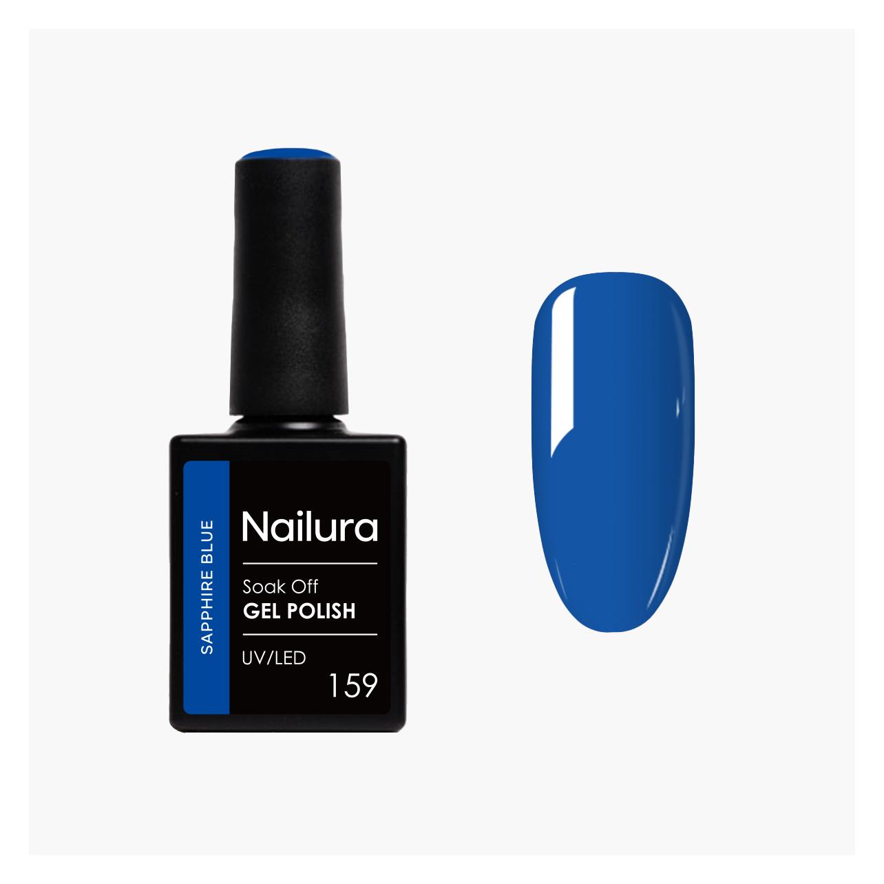 Nailura - Gel Polish 159 - Sapphire Blue - 10 ml (Saphirblau, Sapphire Blue, Gel-Effekt Nagellack) (70178)