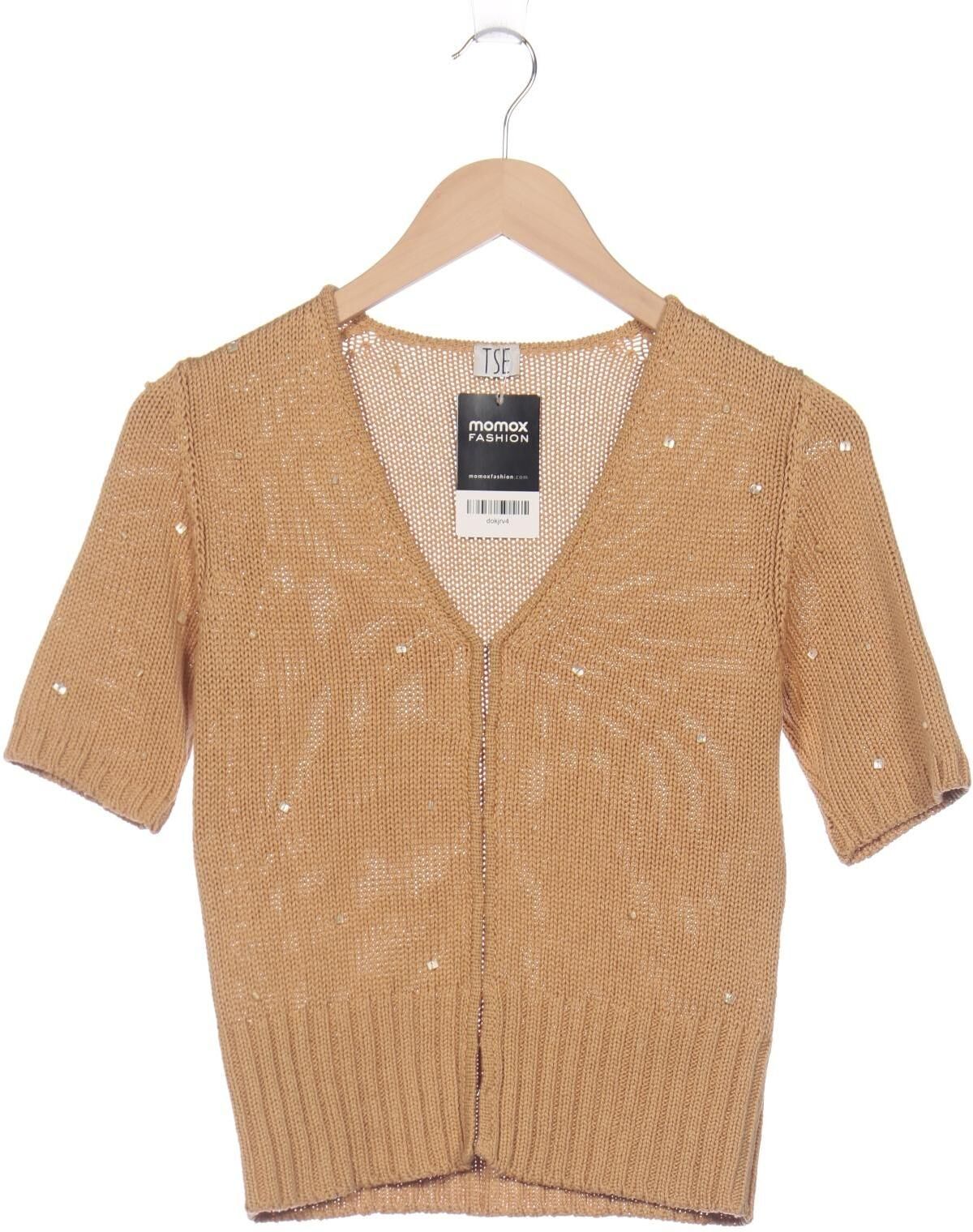 TSE Cashmere Damen Strickjacke, Beige, Gr. XS, Baumwolle - Second Hand