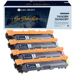 G&G Toner ersetzt Brother TN-242BK/TN-246CMY Kompatibel Kombi-Pack Schwarz, Cyan, Magenta, Gelb TN-242BK/TN-246C/TN-246M/TN-246Y GS-B242-4P