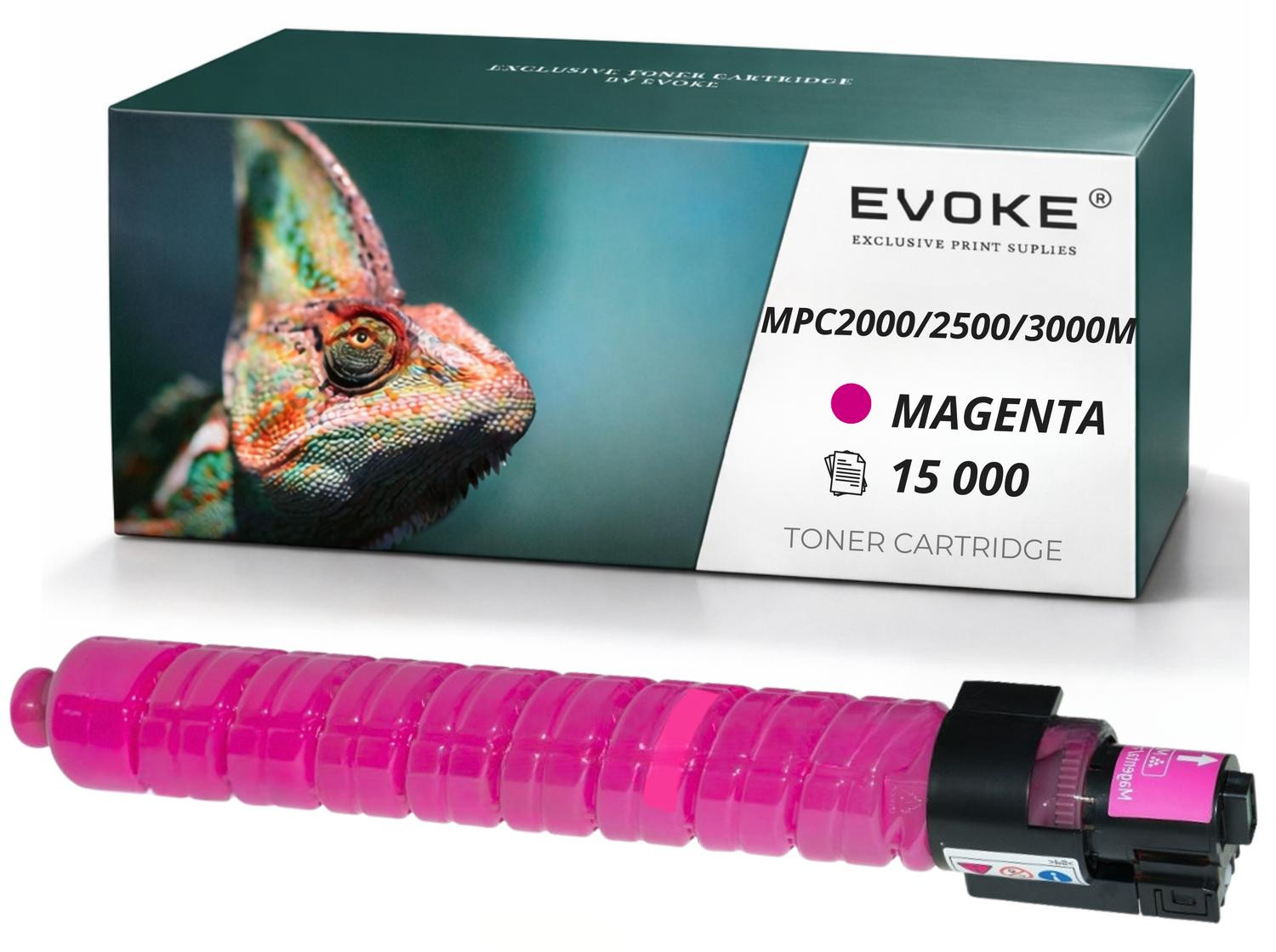Evoke compatibele tonercartridge magenta voor Ricoh Aficio MP C2000, C2500 en C3000, opbrengst 15.000 pagina's