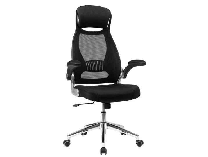 Chaise de bureau siège avec accoudoirs rabattables noir