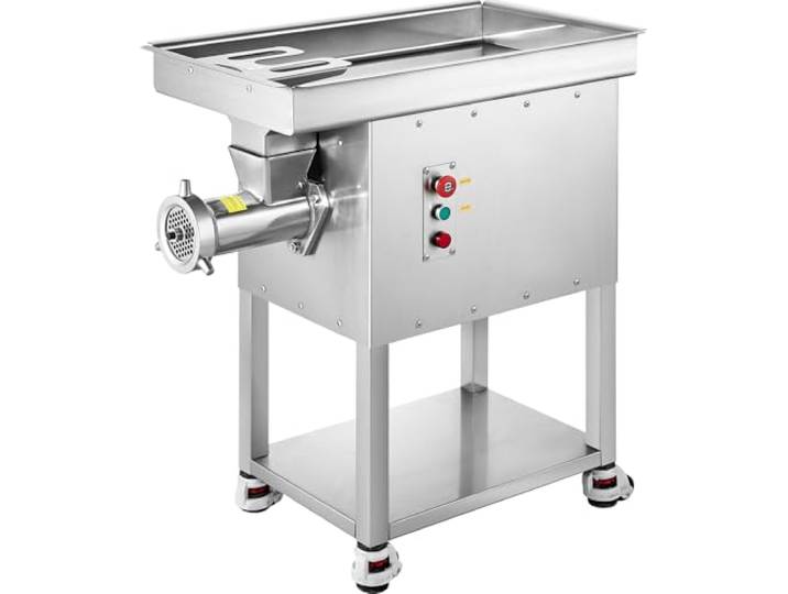 VEVOR kommerzieller Fleischwolf 9,98 kg/min elektrischer Fleischwolf 2200 W mit Klingen & Mahlplatten, Wurstmaschine, gewerblicher Fleischwolf aus Edelstahl für Küche Restaurant Metzgerei