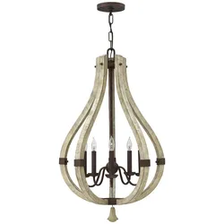 Elstead Lighting, Kronleuchter, Middlefield Kronleuchter E14 5-fach Eisenrost (50.80 cm)
