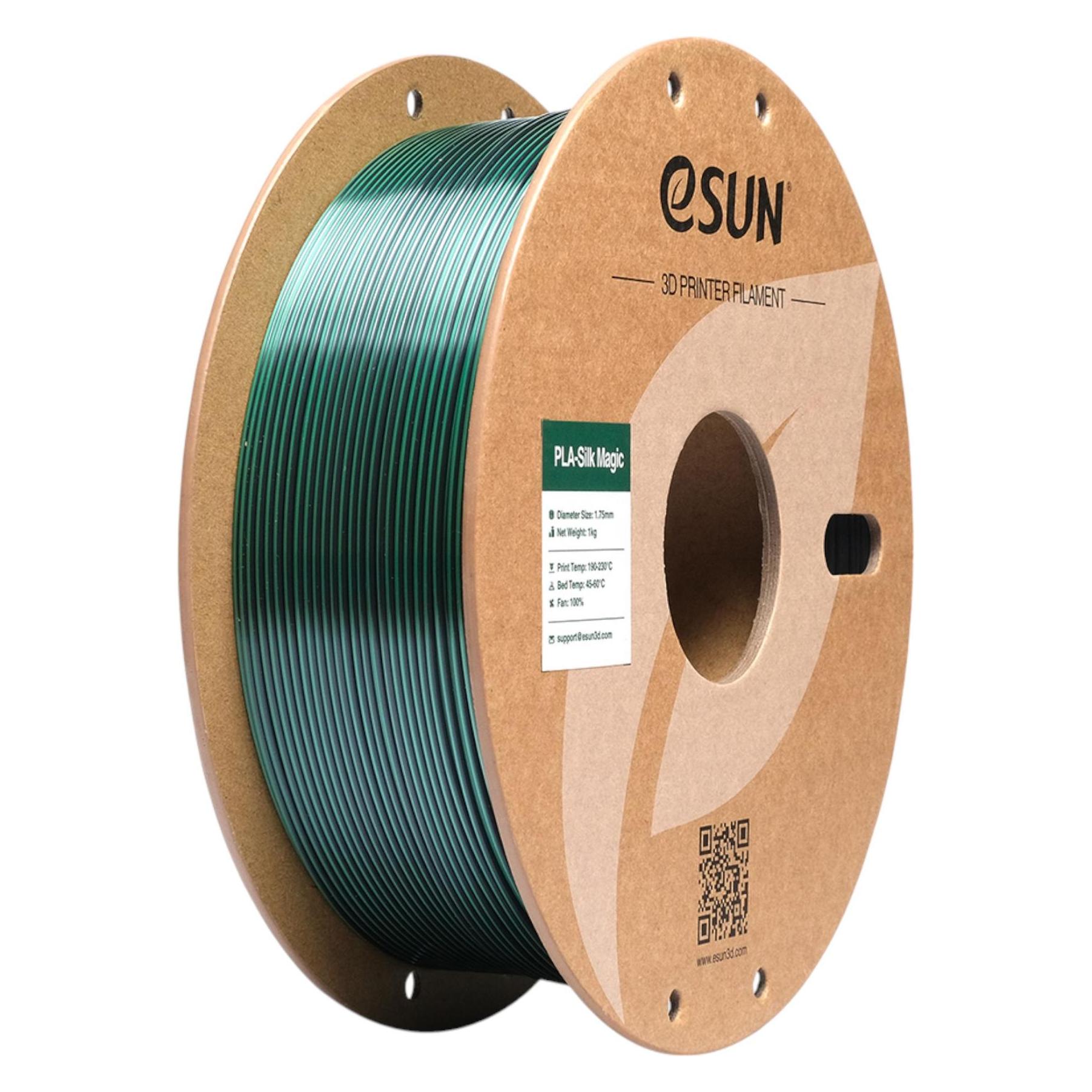 eSUN EPLA-SILK MAGIC 1,75mm BLACK GREEN 1kg (PLA, 1000 g, 1.75 mm) (EPLA-SILKMAGIC-P175BG1)