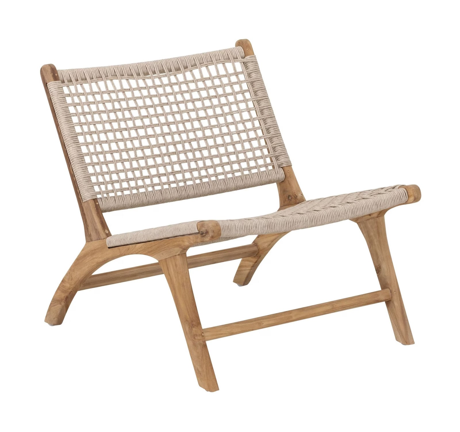 MUST Living Fauteuil Winston van Teakhout en Touw - Naturel