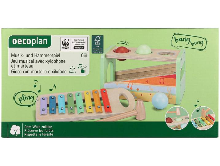 Oecoplan Musik- & Hammerspiel 6-teilig 2+ Jahre