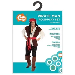 GoDan Piratenkostüm für Erwachsene, Universalgrösse (One Size)