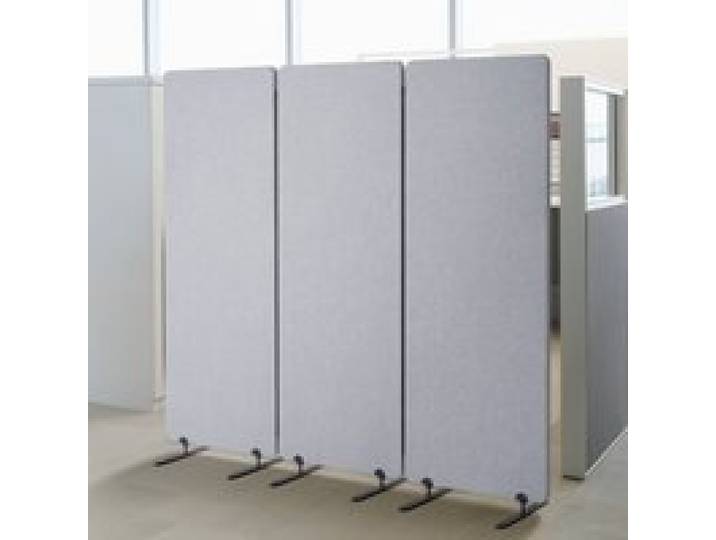 VEVOR Paravent Multifonctionnel à 3 Panneaux, Cloison de Séparation Autoportant 184 x 165,5 cm, Séparateur de Pièces Intérieur en Polyester PET, Pliable, pour Confidentialité, Bureau, Salon, Gris