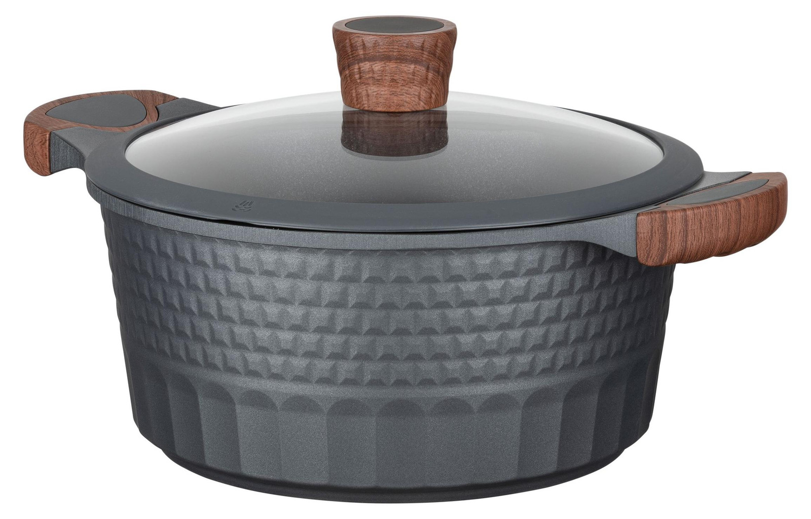 Resto Kitchenware Capella Ronde Schaal, 4,6 liter, Zwart, Hout en Aluminium