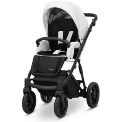 Kunert, Kinderwagen, IVENTO 2in1 Kinderwagen in Weiss mit schwarzem Rahmen und Zubehör