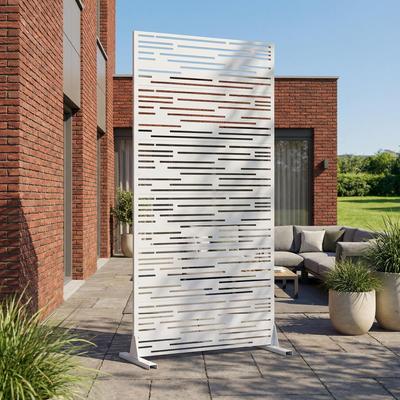 Dovelina Shine Metal Privacy Screen Panel Free Standing