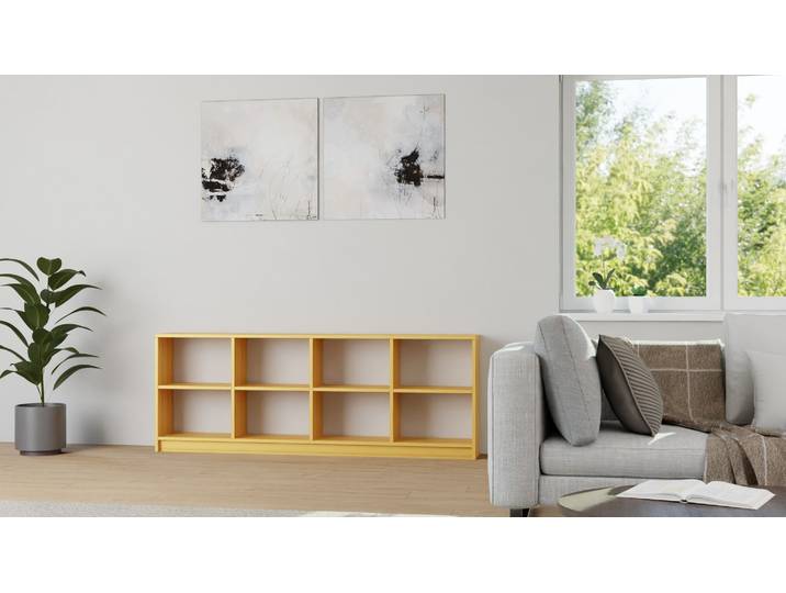 Niedriges Regal aus Massivholz Erle Natur geölt