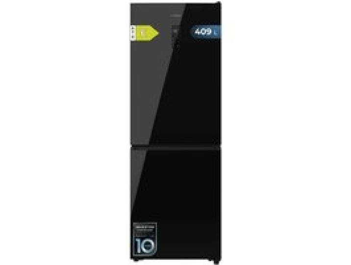 Cecotec Réfrigérateur Combi 409L No Frost Bolero CoolMarket Combi 409 Black Glass C. Hauteur 185cm MAX INSIDE avec VIP Tech