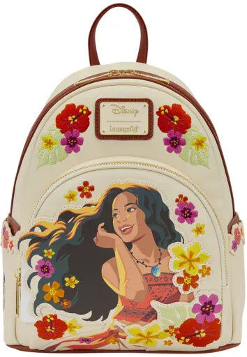 Disney Moana (Live Action) Floral Mini Backpack — Loungefly Faux Leather Official Licensed Accessory