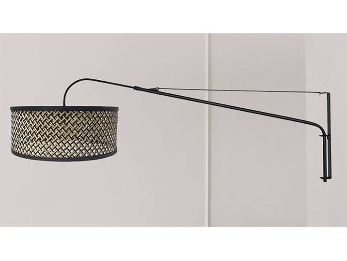 Applique murale Elegant Classy Bambus Aluminium thermopoudré Partiellement en Bambou massif enduit