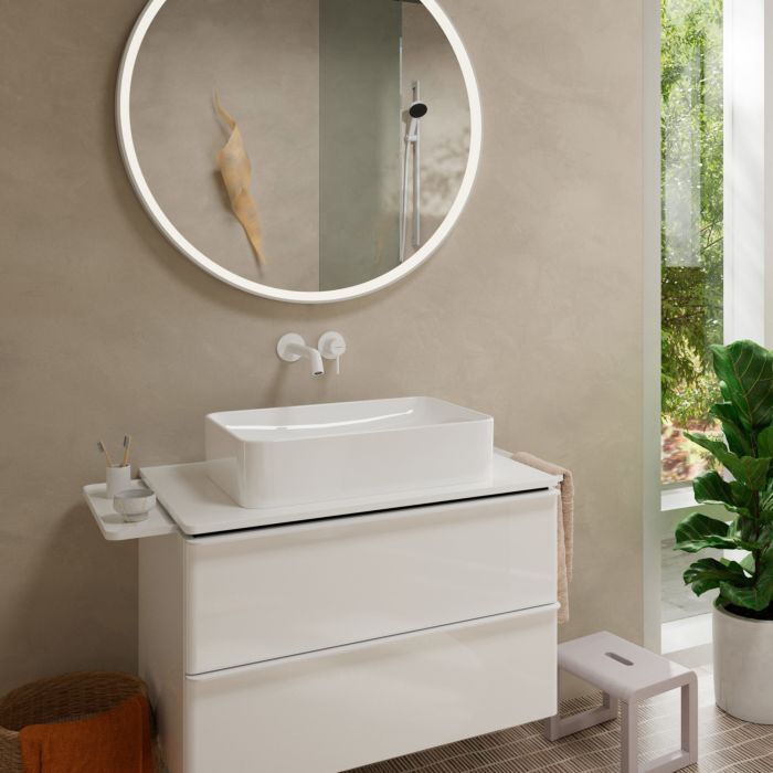 Hansgrohe Tecturis S Waschtischarmatur 73350700 UP, für Wandmontage, Ausladung 165mm, mattweiß