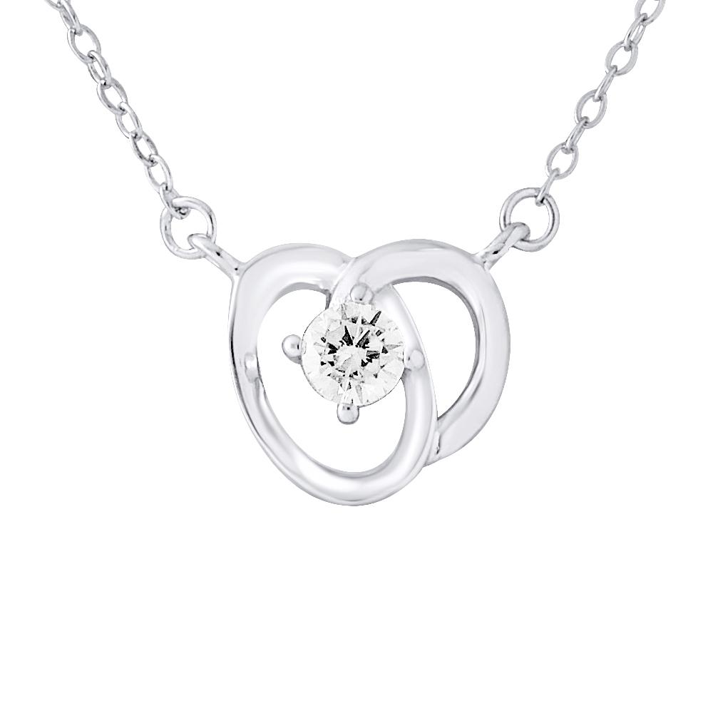 Zilver 925 zirkoniumoxide bloem ketting