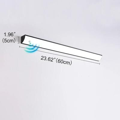 Uplifted Goods Modern LED Ceiling Light With Multiple Size And Sensor Options black 60cm Sensor cold Light