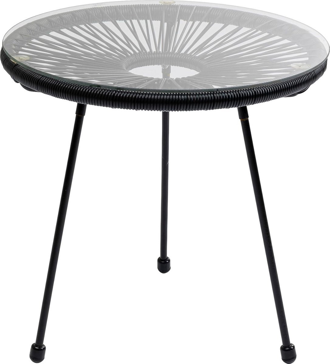 Stijlvolle ronde bijzettafel in zwart design