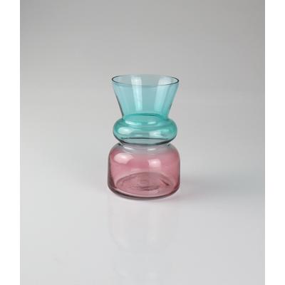 Dekovase AM DESIGN "aus Glas", bunt (multicolor), B:8cm H:12cm, Glas, Vasen, 2er Set, BxH: 8x12 cm