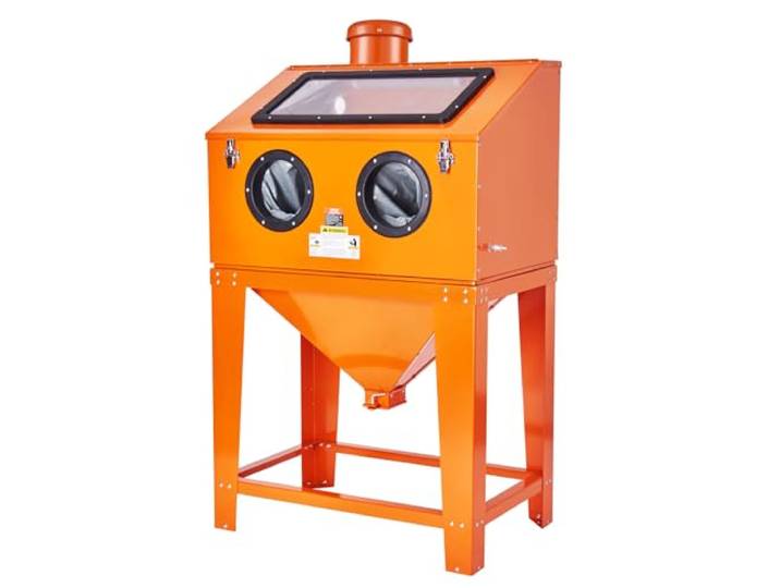 VEVOR Armoire de sablage 90 gal système de collecte de poussière de 1\,8 gal\, armoire de sablage 40-120 PSI avec support\, avec pistolet de sablage et 4 buses pour peinture\, élimination de la rouille