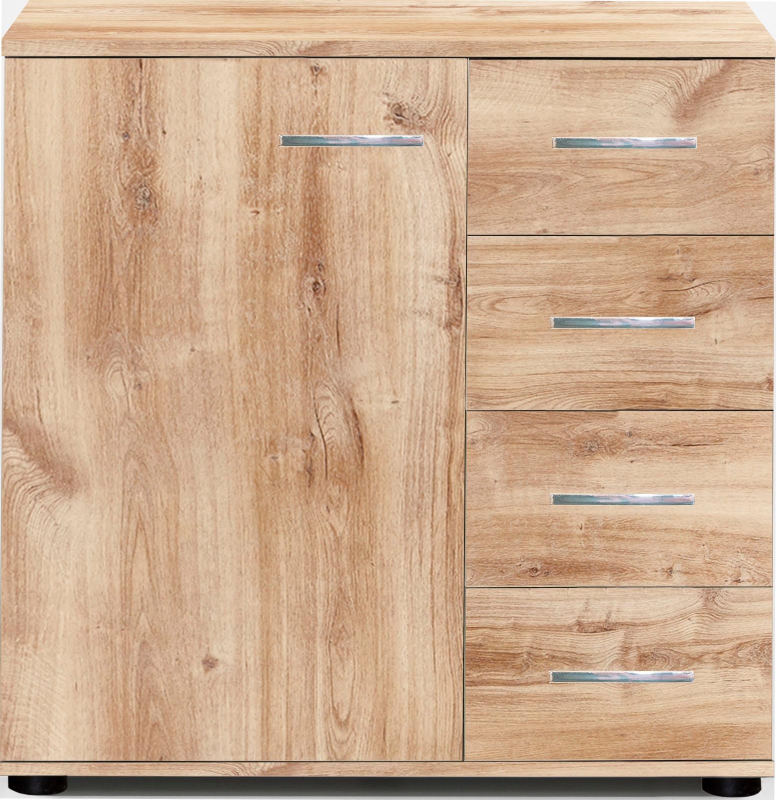 Kombikommode WIMEX "Anna", braun (plankeneichefarben), B:81cm H:83cm T:41cm, Sideboards, Kombikommode plankeneichefarben B/H/T: 81cm x 83cm x 41cm