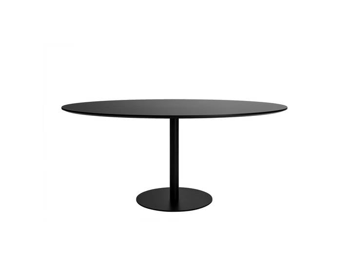 Table à manger design noire ovale L170 cm HALIA