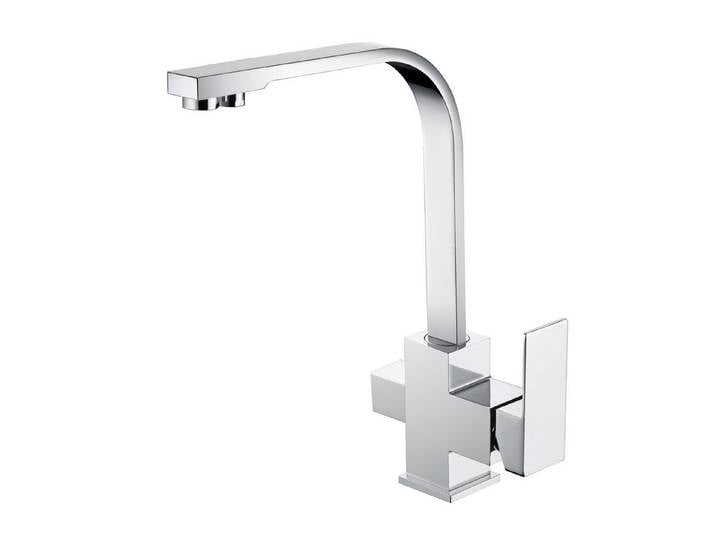 WISTUM Küchenarmatur 3 wege wasserhahn,Wasserhahn Küche,Chrom (Küchenarmatur zum Anschluss an Osmosefilter) Küchenarmatur 3 Wege Trinkwasserhahn Spültischarmatur 3 In 1