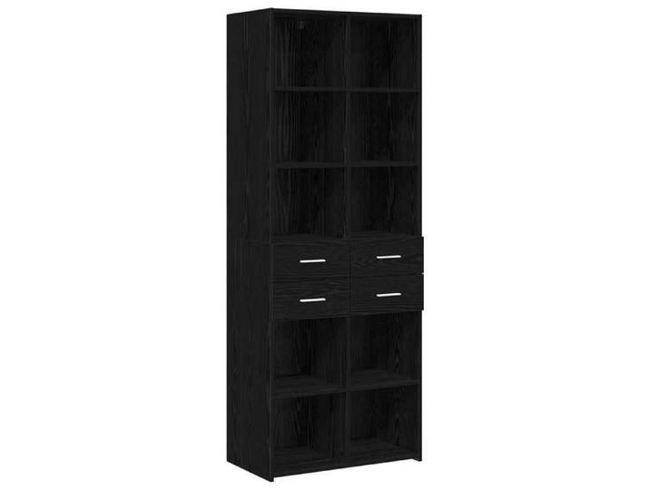 Meuble - Armoire rangement - Noir - Bibliothèque Chêne noir 30x42.4x185.2 cm_30899