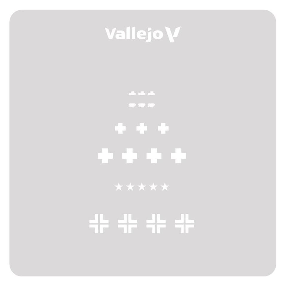 Vallejo Stencil German WWII Tank Markings ass. (ST-AFV001)